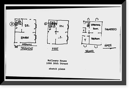 McCleery House, 1068 Thirtieth Street Northwest, Washington, District of Columbia, DC - 9, Historic Reproduction