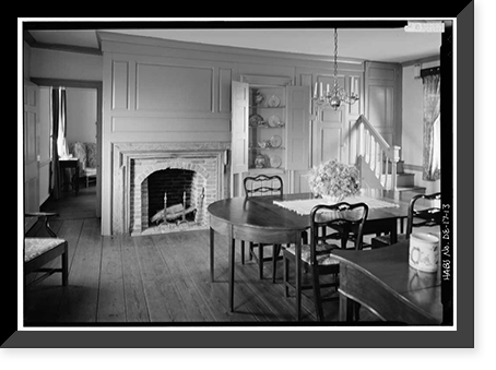 John Dickinson Mansion, Kitts Hummock Road, off State Road 68, 0.3 mile ea, Dover vicinity, Kent County, DE - 13, Historic Print