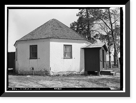 Octagonal School House, Route 9, Little Creek, Kent County, DE, Antique Poster
