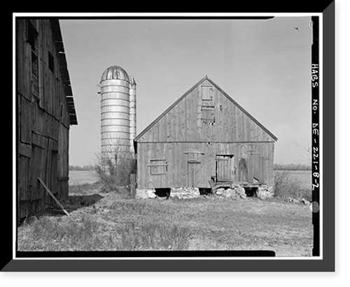 Historic Framed Print, Achmester, Log Granary, Road 429, Route 896 vicinity, Armstrong vicinity, New Castle County, DE - 2,  17-7/8" x 21-7/8"