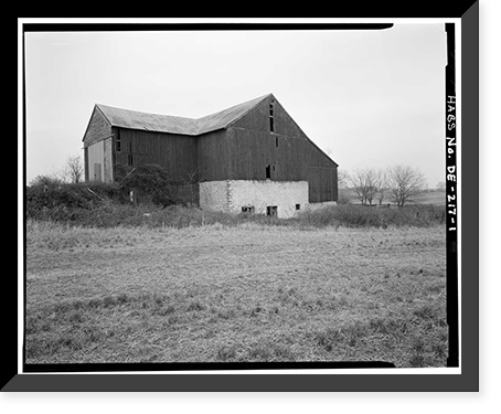 Couper Bank Barn, Road 381, West of U.S. Route 13, Tybouts Corner vicinity, New Castle County, DE, Historic Print