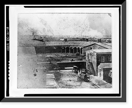 Pennsylvania Railroad Improvements, Repair Shop, Vandever & Bowers Streets, Wilmington, New Castle County, DE - 9, Antique Print