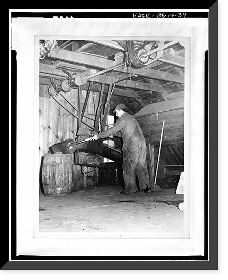 Garrett Snuff Mill, Route 82, Yorklyn, New Castle County, DE - 34, Vintage Print
