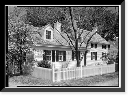 Historic Framed Print, Ship Carpenter's House, Main Street, Bethel, Sussex County, DE,  17-7/8" x 21-7/8"