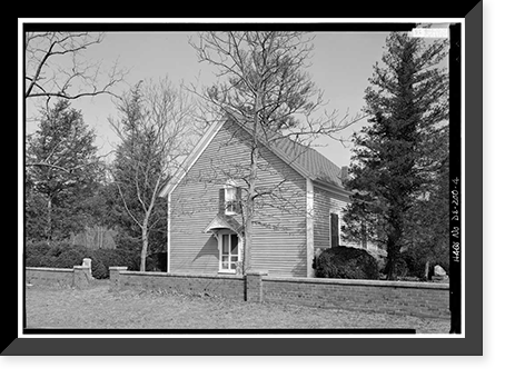 Historic Framed Print, Blackwater Presbyterian Church, State Road 54, Clarksville vicinity, Sussex County, DE - 4,  17-7/8" x 21-7/8"