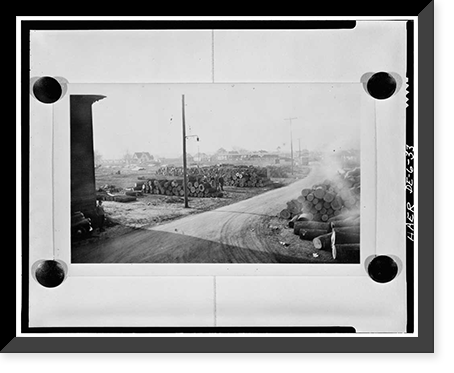 Historic Framed Print, Houston-White Company Mill & Basket Factory, Main Street & Railroad Avenue, Millsboro, Sussex County, DE - 33,  17-7/8" x 21-7/8"
