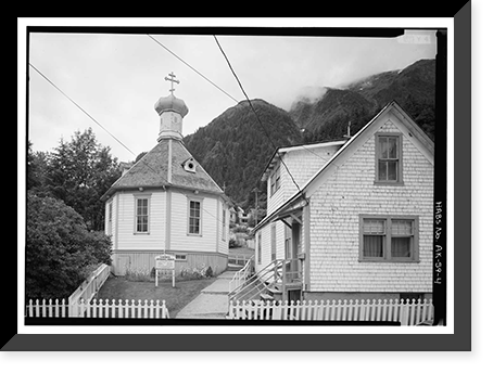 Historic Framed Print, St. Nicholas Russian Orthodox Church, 326 Fifth Street, Juneau, Juneau Borough, AK - 4,  17-7/8" x 21-7/8"