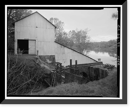 Folsom Powerhouse, Adjacent to American River, Folsom vicinity, Sacramento County, CA - 47, Historic Print