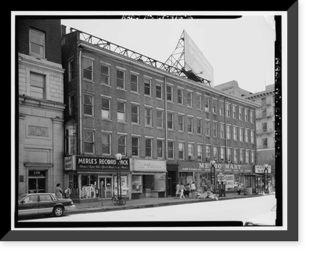 Historic Framed Print, Exchange Building, 121-127 Church Street, 855-871 Chapel Street, New Haven, New Haven County, CT,  17-7/8" x 21-7/8"