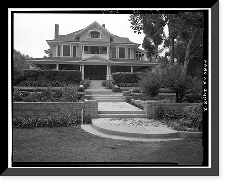 Historic Framed Print, Greystone House, Arlington Heights, Riverside, Riverside County, CA - 2,  17-7/8" x 21-7/8"