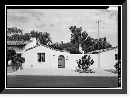 Joers-Ketchum Rowhouse, 6108 Paseo Delicias, Rancho Santa Fe, San Diego County, CA - 2 Classic, Antique Print