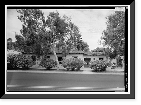 Sidney & Ruth Nelson Rowhouse, 6118 Paseo Delicias, Rancho Santa Fe, San Diego County, CA, Historic Print