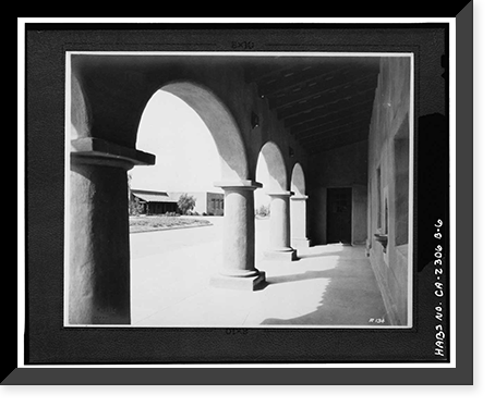 Santa Fe Land Improvement Company, Administration Building, 6009 Paseo Delicias, Rancho Santa Fe, San Diego County, CA - 6, Vintage Print