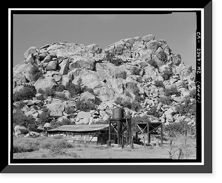 Desert Queen Ranch, Machine Shop, Twentynine Palms vicinity, San Bernardino County, CA - 2, Historic Print