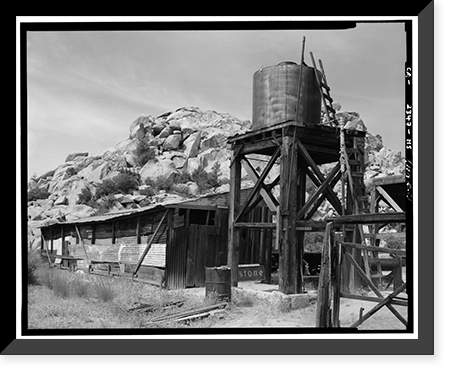 Desert Queen Ranch, Machine Shop, Twentynine Palms vicinity, San Bernardino County, CA - 5, Antique Print