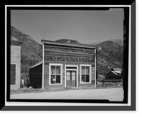 Hellman's Saloon & Miner's Exchange, North side of East Main Street, Saint Elmo (historical), Chaffee County, CO - 2, Historic Print