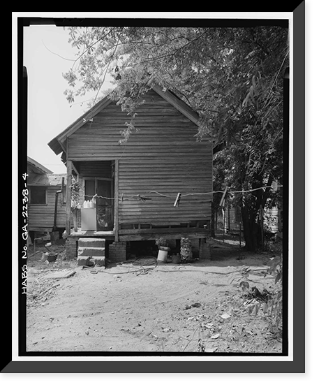 Historic Framed Print, Drane's Rental House B, 109 Hudson Lane, Americus, Sumter County, GA - 4,  17-7/8" x 21-7/8"