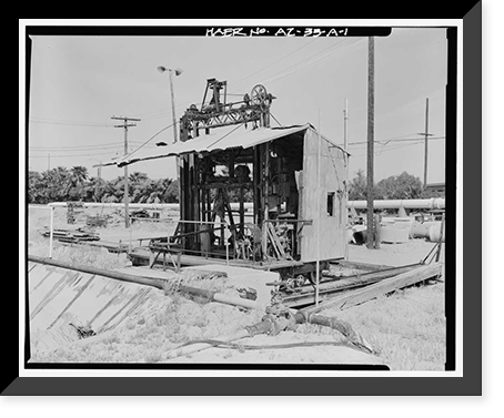 Yuma Main Street Water Treatment Plant, Blaisdell Slow Sand Filter Washing Machine, Jones Street at foot of Main Street, Yuma, Yuma County, AZ Classic, Vintage Poster