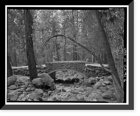 Bridalveil Fall Bridge No. 1, Spanning Bridalveil Creek on carriage road, Yosemite Village, Mariposa County, CA - 6 Classic, Vintage Print