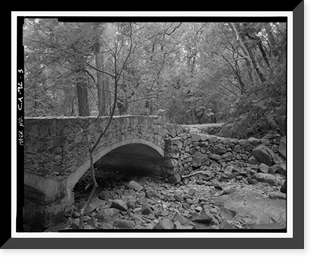 Bridalveil Fall Bridge No. 2, Spanning Bridalveil Creek on carriage road, Yosemite Village, Mariposa County, CA - 3, Vintage Poster