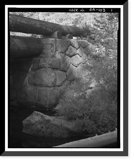 Bridalveil Creek Bridge, Spanning Bridalveil Creek on Glacier Point Road, Yosemite Village, Mariposa County, CA, Vintage Print
