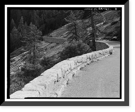 Historic Framed Print, Wawona Road, Between South Entrance & Yosemite Valley, Yosemite Village, Mariposa County, CA - 3,  17-7/8" x 21-7/8"