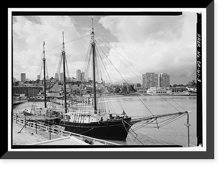 Schooner C.A. THAYER, Hyde Street Pier, San Francisco, San Francisco County, CA - 3, Antique Poster