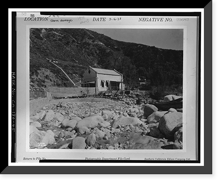 Santa Ana River Hydroelectric System, Redlands vicinity, San Bernardino County, CA - 45, Vintage Print