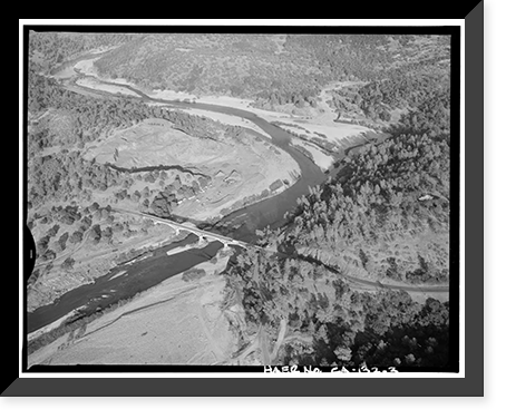 Parks Bar Bridge, Spanning Yuba River at State Highway 20, Smartville vicinity, Yuba County, CA - 3, Antique Wall Art