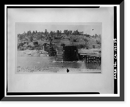 Parks Bar Bridge, Spanning Yuba River at State Highway 20, Smartville vicinity, Yuba County, CA - 35, Historic Print