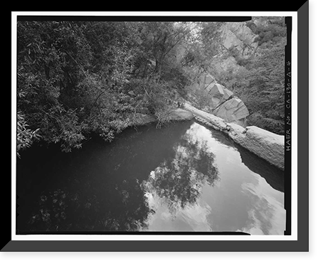 Historic Framed Print, Santa Ana River Hydroelectric System, Santa Ana River Diversion Dam, Redlands vicinity, San Bernardino County, CA - 4,  17-7/8" x 21-7/8"