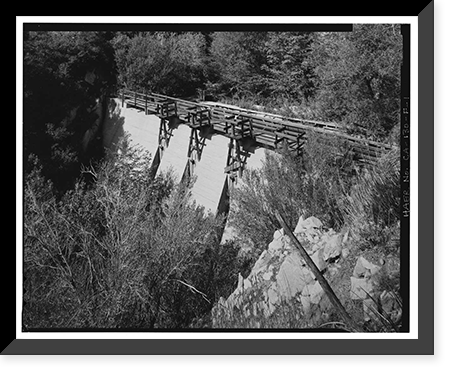 Historic Framed Print, Santa Ana River Hydroelectric System, Sandbox at Breakneck Creek, Redlands vicinity, San Bernardino County, CA,  17-7/8" x 21-7/8"