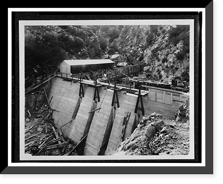 Santa Ana River Hydroelectric System, Sandbox at Breakneck Creek, Redlands vicinity, San Bernardino County, CA - 6, Historic Print