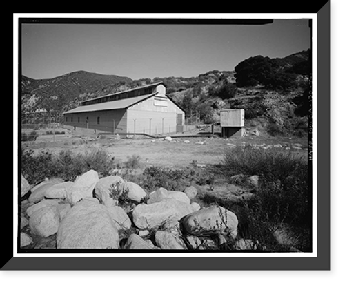 Historic Framed Print, Santa Ana River Hydroelectric System, SAR-1 Powerhouse, Redlands vicinity, San Bernardino County, CA,  17-7/8" x 21-7/8"