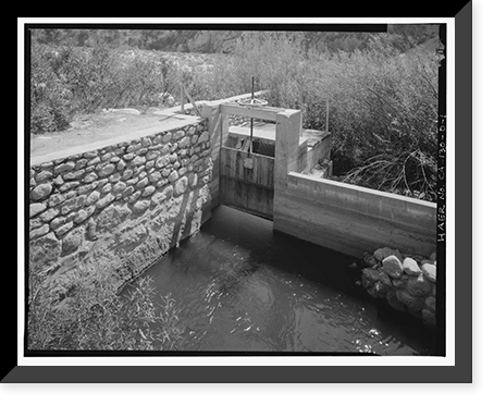 Historic Framed Print, Santa Ana River Hydroelectric System, SAR-2 Intake, Redlands vicinity, San Bernardino County, CA,  17-7/8" x 21-7/8"