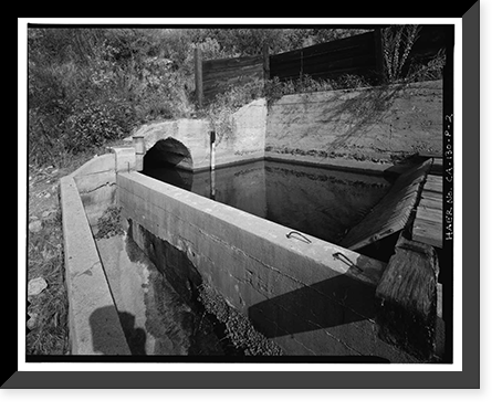 Historic Framed Print, Santa Ana River Hydroelectric System, SAR-2 Forebay & Penstock, Redlands vicinity, San Bernardino County, CA - 2,  17-7/8" x 21-7/8"
