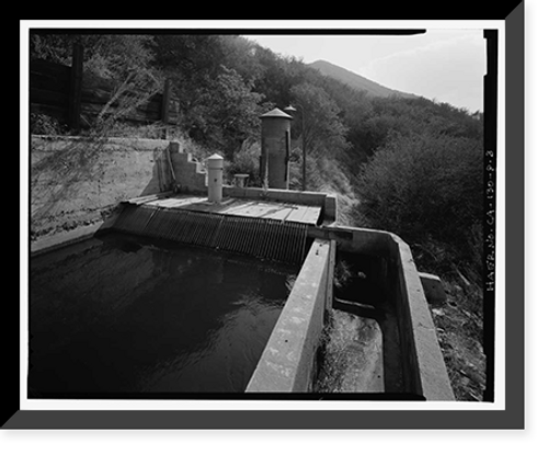 Historic Framed Print, Santa Ana River Hydroelectric System, SAR-2 Forebay & Penstock, Redlands vicinity, San Bernardino County, CA - 3,  17-7/8" x 21-7/8"