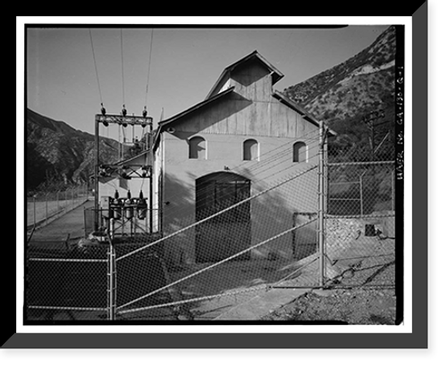 Historic Framed Print, Santa Ana River Hydroelectric System, SAR-2 Powerhouse, Redlands vicinity, San Bernardino County, CA,  17-7/8" x 21-7/8"