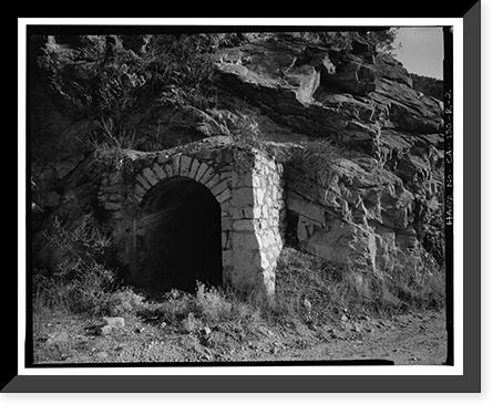 Santa Ana River Hydroelectric System, Abandoned Tunnel, Redlands vicinity, San Bernardino County, CA - 2, Historic Print