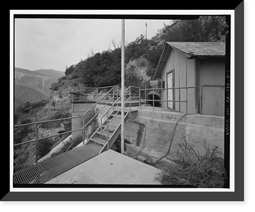 Historic Framed Print, Santa Ana River Hydroelectric System, SAR-3 Forebay & Penstock, Redlands vicinity, San Bernardino County, CA,  17-7/8" x 21-7/8"