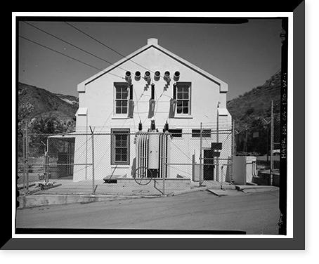 Historic Framed Print, Santa Ana River Hydroelectric System, SAR-3 Powerhouse, San Bernardino National Forest, Redlands vicinity, San Bernardino County, CA,  17-7/8" x 21-7/8"