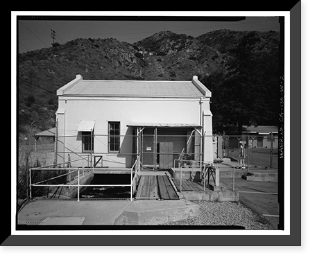 Historic Framed Print, Santa Ana River Hydroelectric System, SAR-3 Powerhouse, San Bernardino National Forest, Redlands vicinity, San Bernardino County, CA - 2,  17-7/8" x 21-7/8"