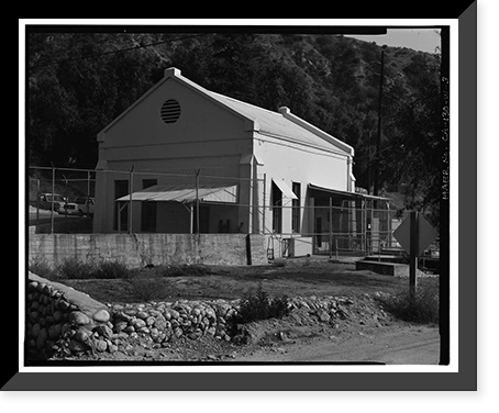 Historic Framed Print, Santa Ana River Hydroelectric System, SAR-3 Powerhouse, San Bernardino National Forest, Redlands vicinity, San Bernardino County, CA - 3,  17-7/8" x 21-7/8"