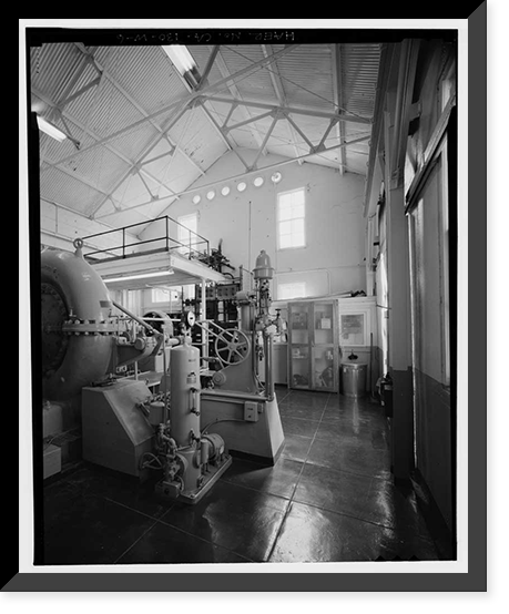Historic Framed Print, Santa Ana River Hydroelectric System, SAR-3 Powerhouse, San Bernardino National Forest, Redlands vicinity, San Bernardino County, CA - 6,  17-7/8" x 21-7/8"
