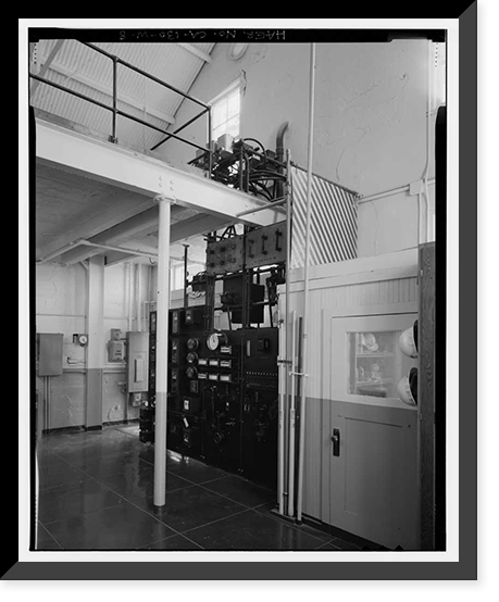 Historic Framed Print, Santa Ana River Hydroelectric System, SAR-3 Powerhouse, San Bernardino National Forest, Redlands vicinity, San Bernardino County, CA - 8,  17-7/8" x 21-7/8"