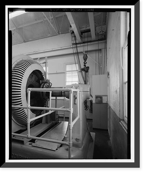 Historic Framed Print, Santa Ana River Hydroelectric System, SAR-3 Powerhouse, San Bernardino National Forest, Redlands vicinity, San Bernardino County, CA - 9,  17-7/8" x 21-7/8"