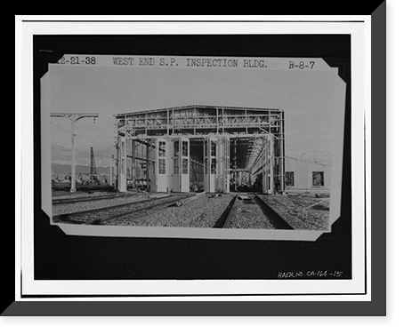 Interurban Electric Railway Bridge Yard Shop, Interstate 80 at Alameda County Postmile 2.0, Oakland vicinity, Alameda County, CA - 15, Vintage Print