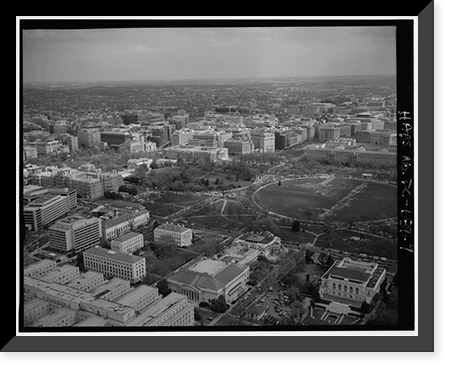 Historic Framed Print, White House Grounds & Ellipse, Washington, District of Columbia, DC - 9,  17-7/8" x 21-7/8"