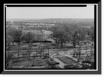 White House Grounds & Ellipse, Washington, District of Columbia, DC - 12, Antique Print