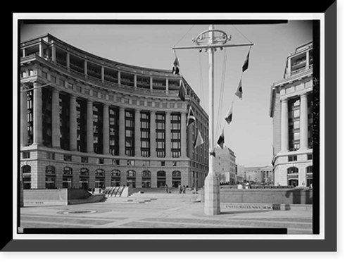Historic Framed Print, Market Square, Washington, District of Columbia, DC,  17-7/8" x 21-7/8"